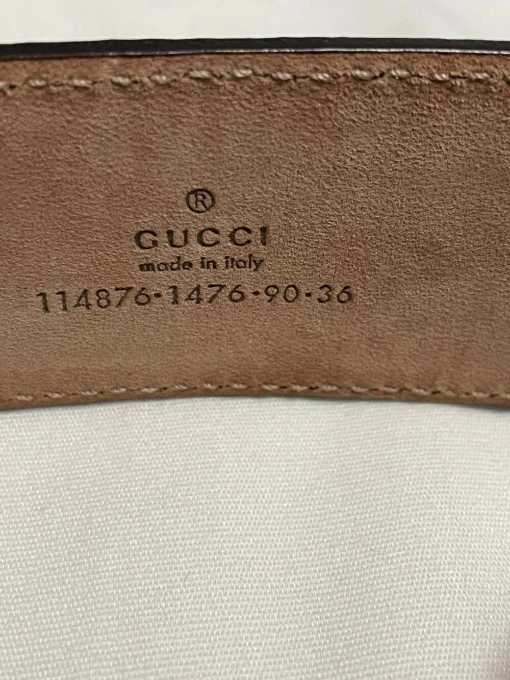 Gucci Womens Belt GG Double Buckel Style 14876-1476 90-36 - Picture 2 of 3